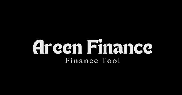 This is the cover image of the project titled Areen Finance. It shows the title and the type of the project.